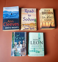 Load image into Gallery viewer, Fiction Mystery and Drama Paperback Book Bundle – 5 Preloved Books – Dan Brown, Ann Cleeves, Val Woo