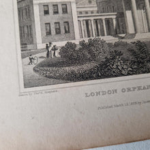 Load image into Gallery viewer, Vintage Book Plate Print: The London Orphan Asylum, Clapton Engraving by H.W. Bond, 1828 after T.H.