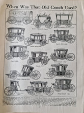 Load image into Gallery viewer, Vintage Drawing Image Book Plate , Horse Coach Carriage Image Illustrations, When Was That Old Coach
