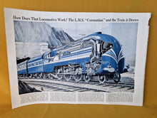 Load image into Gallery viewer, The Coronation Scot Train Illustration Book Plate,Train Of The London Midland and Scotish Railway, I