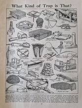 Load image into Gallery viewer, Vintage Drawing Image Book Plate Animal Traps Image Illustrations What Kind Of Trap is That? Specime