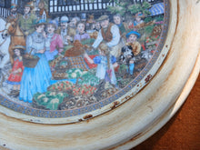 Load image into Gallery viewer, Royal Worcester Fine Bone China Village Market Wall Plate Framed 28.5cm England