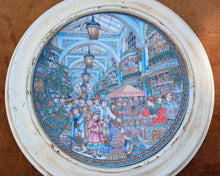 Load image into Gallery viewer, Royal Worcester Fine Bone China Market Scene Wall Plate Framed 28.5cm England
