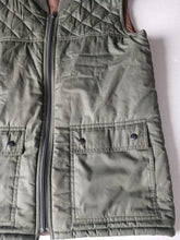 Load image into Gallery viewer, Crossfell Grenfell Mens Quilted Gilet Vest Olive Green Full Zip Size S