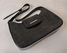 Load image into Gallery viewer, Clubhouse Crocodile Pattern Shoulder Bag by Jane Shilton Black Colour