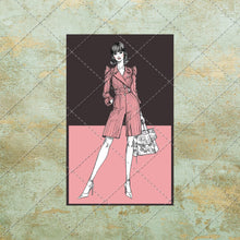 Load image into Gallery viewer, Vintage 1970's Ladies Fashion Sketch Illustration Art Images 20 Images JPEG and PDF Image Instant Download