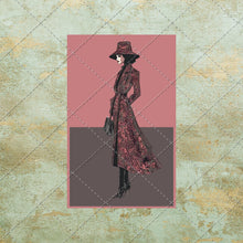 Load image into Gallery viewer, Vintage 1970's Ladies Fashion Sketch Illustration Art Images 20 Images JPEG and PDF Image Instant Download