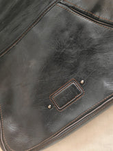 Load image into Gallery viewer, Nine West “Black In Black” Leather Boho Hobo Purse Handbag Satchel 37.5 x 35.5cm