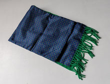 Load image into Gallery viewer, Vintage C&A Canda Scarf Green  Blue Patterned 100% Polyester 132cm Long UK Made