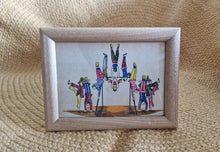 Load image into Gallery viewer, Book Plate Print Picture Frame Carnival Circus Acrobat Performers wooden frame
