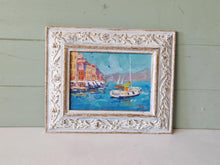Load image into Gallery viewer, Original Portofino Painting | Italian Riviera Artwork | Hand-Painted Coastal Scene | 27.5cm x 22.5cm