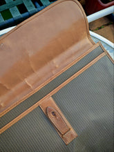 Load image into Gallery viewer, Vintage Charles Jourdan Actif Paris Leather & Canvas Briefcase Document Bag