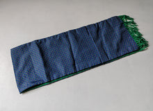 Load image into Gallery viewer, Vintage C&A Canda Scarf Green  Blue Patterned 100% Polyester 132cm Long UK Made