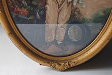 Load image into Gallery viewer, Vintage Oval Framed Arthur Devis Print Boy with Dog Antique Gilt Frame 48cm