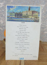 Load image into Gallery viewer, Vintage Hotel B.I Lunch Menu Card From Uganda, Venice Scene Theme, Dated Wednesday 19th May 1971, 26