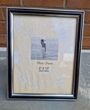 Load image into Gallery viewer, Classic Black & Silver tone finish picture frame with glass , Photo frame* free standing, 20cm x 25c