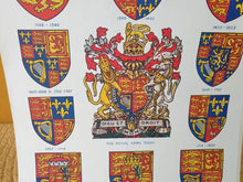 Load image into Gallery viewer, Vintage Book Plates: Royal Arms Shield Illustrations Images, Ideal for framing or scrapbooking proj