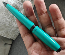 Load image into Gallery viewer, Platignum Studio Ballpoint Pen , Turquoise , Black Ink , 13.5cm , Used