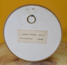 Load image into Gallery viewer, Vintage Print Of 2 Smiling Children with birds and flowers in  Round Clear Plastic Picture Frame, Wa