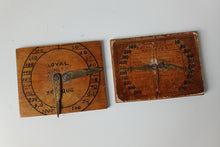 Load image into Gallery viewer, Antique Royal Bezique Register Score Counters Wooden Card Game Scorers Pair