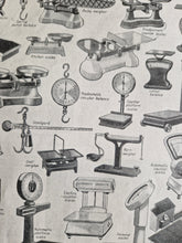 Load image into Gallery viewer, Weighing Machine Image Illustrations Vintage Drawing Image Book Plate, What is That Weighing Machine