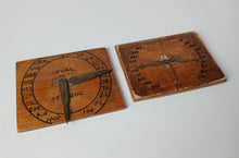 Load image into Gallery viewer, Antique Royal Bezique Register Score Counters Wooden Card Game Scorers Pair