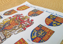 Load image into Gallery viewer, Vintage Book Plates: Royal Arms Shield Illustrations Images, Ideal for framing or scrapbooking proj
