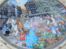Load image into Gallery viewer, Royal Worcester Fine Bone China Village Market Wall Plate Framed 28.5cm England
