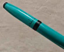 Load image into Gallery viewer, Platignum Studio Ballpoint Pen , Turquoise , Black Ink , 13.5cm , Used