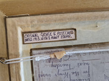 Load image into Gallery viewer, Original George V Postcard In Frame Dated 1913 with 1/2 Penny Stamp Poppy Flower