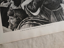 Load image into Gallery viewer, Vintage Double-Sided Book Plate , Detail from The Adoration of the Magi