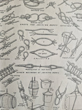Load image into Gallery viewer, Knots Strops and Slings Instruments Image Illustrations Vintage Drawing Image Book Plate, Hitch & H