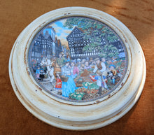 Load image into Gallery viewer, Royal Worcester Fine Bone China Village Market Wall Plate Framed 28.5cm England