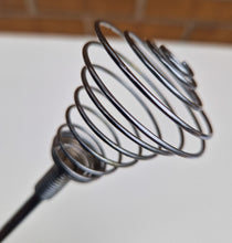 Load image into Gallery viewer, Vintage wire whisk egg beater with red plastic handle , Retro hand mixer Old kitchen handy tool Summ