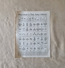 Load image into Gallery viewer, Vintage Drawing Image Book Plate , Army Officer Rank Badges Patch Image Illustrations, What Rank is