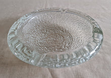 Load image into Gallery viewer, Vintage Ashtray In Glass Geometrical Layers Of Ice Patterns , France Circa 1960