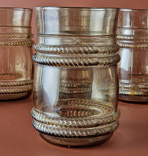 Load image into Gallery viewer, Set of 5 Fidenza Drinking Glasses Light Smoke Color 10 oz Made In Italy