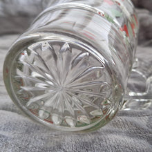 Load image into Gallery viewer, Vintage Italian Hand-painted Water Drink Pitcher Jug Floral Design On Clear Glass Jug