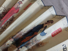 Load image into Gallery viewer, Vintage Asian Folding Fan Four Chinese Beauties Dance Fan 58.5cm