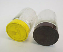Load image into Gallery viewer, 2 x vintage colman's purveyor's clear glass mustard jars, Empty Spice Storage Jars, Kitchena