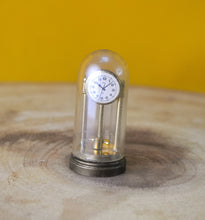 Load image into Gallery viewer, Vintage Brass Temptation Miniature Dollhouse Dome Clock Ornament (Not real clock)