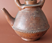 Load image into Gallery viewer, Vintage Sasak Pottery Earthenware Tea Pot with Wicker Handle Handmade Teapot