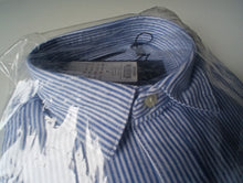 Load image into Gallery viewer, ONLY & SONS Men's Blue White Striped Oxford Shirt Size S Long Sleeve New