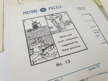 Load image into Gallery viewer, Vintage PICTURE PUZZLES No.7 PGP Party Game Publishers 50s Retro