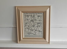 Load image into Gallery viewer, Vintage Framed Skeleton Print To What Animal Did That Skeleton Belong? Educational Zoological Anatom