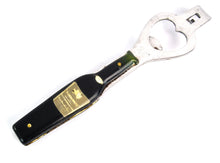 Load image into Gallery viewer, Vintage Black And White Whisky Bottle Shaped Handle Bottle Opener