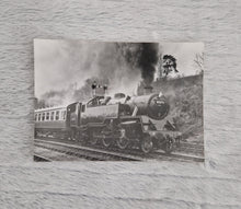 Load image into Gallery viewer, Black White Photo Locomotive Steam Engine BR Standard Class 4 No. 80079 W.A Sharman