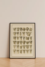 Load image into Gallery viewer, Architectural Column Capitals Illustration – Vintage Wall Art Digital Download | A4 Size | PDF & JPEG | Instant Download