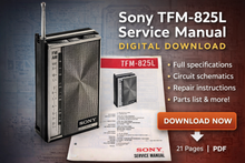 Load image into Gallery viewer, Sony TFM-825L Service Manual (Digital Download)