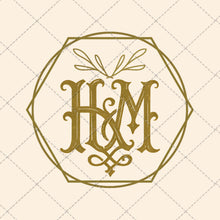 Load image into Gallery viewer, HM Monogram Wedding Logo & Invitation Template Pack – Instant Digital Download
